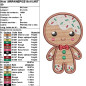 Motif de broderie machine à télécharger – Mr pain d'épice kawaii Noël 🎄🍪 Motif de broderie machine à télécharger – Mr pain d'épice kawaii Noël 🎄🍪