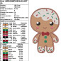 Motif de broderie machine à télécharger – Mr pain d'épice kawaii Noël 🎄🍪 Motif de broderie machine à télécharger – Mr pain d'épice kawaii Noël 🎄🍪