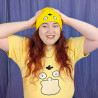 Bonnet jaune brodé yeux de Psykokwak Pokemon