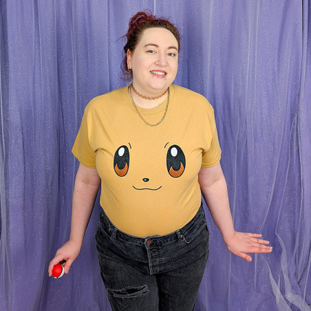 T-shirt brodé oversize - CHIBI FOXY - unisexe à manches courtes 🦊🤎