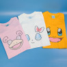 T-shirt Pokemon Evoli caramel clair unisexe coton