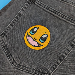 Patch Pokemon Salameche yeux orange pastel thermocollant