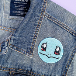 Patch Pokemon Carapuce yeux bleu ciel thermocollant