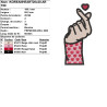 Téléchargez broderie Korean Heart main cœur coréen pour créations originales