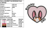 Motif broderie machine Bunny Dad lapin tacheté idéal pour passionnés de lapins