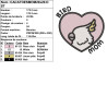 Motif broderie kawaii Bird Mom cacatoès pour créations originales