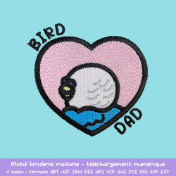 Motifs broderie Birds Parents cacatoès conure perruche idéal pour accessoires