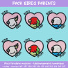 Pack broderie Birds Parents six motifs à télécharger à prix réduit