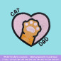 Motif de broderie machine à télécharger - Cat Dad - Chat Tigré 🐱💙 Motif de broderie machine à télécharger - Cat Dad - Chat Tigré 🐱💙