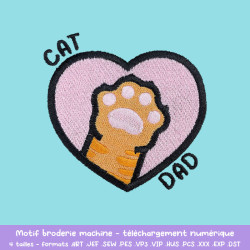 Téléchargez broderie Cats Dad chats bicolore calicot écailles tigré uni
