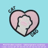 Motifs broderie Cats Dad cinq chats pour décorations et cadeaux