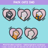 Pack broderie Cats Dad cinq motifs à télécharger à prix réduit