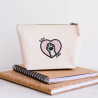 Broderie Dog Dad patte de chien tacheté et cœur pour accessoires uniques