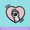 Motif broderie machine Dog Dad chien tacheté idéal pour passionnés de chiens
