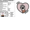 Motif broderie kawaii Dog Mom chien bicolore pour créations originales