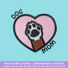 Motif broderie machine Dog Mom chien bicolore idéal pour passionnés de chiens