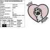 Motif broderie kawaii Dog Mom chien tacheté pour créations originales