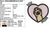 Téléchargez broderie Dog Mom chien uni cœur pour projets textiles mignons