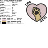 Motif broderie kawaii Dog Mom chien uni pour créations originales