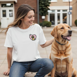Broderie Dog Mom patte de chien uni et cœur pour accessoires uniques