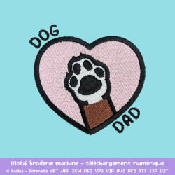 Téléchargez broderie Dogs Dad chiens bicolore tacheté uni pour créations