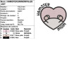Broderie Hamster Mom cœur et hamster uni pour vêtements et décorations