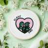 Broderie machine Plant Dad cœur avec plante monstera à télécharger