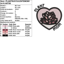 Téléchargez broderie Plant Mom succulente parfait pour accessoires personnalisés