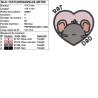 Motif broderie kawaii Rat Dad rat uni pour créations originales