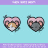 Pack broderie Rats Mom deux motifs à télécharger à prix réduit
