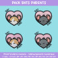 Pack de motifs broderie à télécharger - Rats Parents - Pack 4 motifs à prix réduit 🐀💙