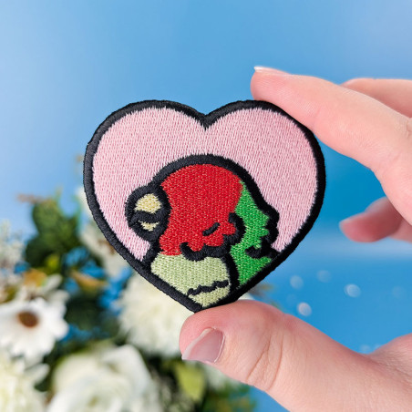 Patch brodé thermocollant personnalisable – BIRD 🐦💗