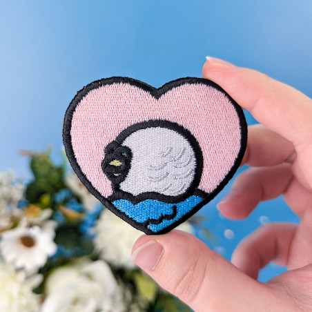Patch brodé thermocollant personnalisable – BIRD 🐦💗