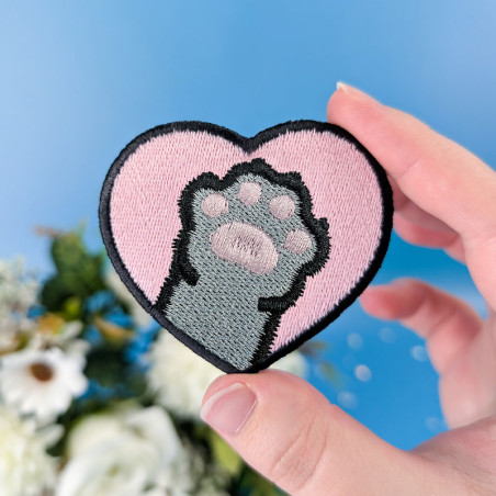 Patch brodé thermocollant personnalisable – CAT 🐱🧶