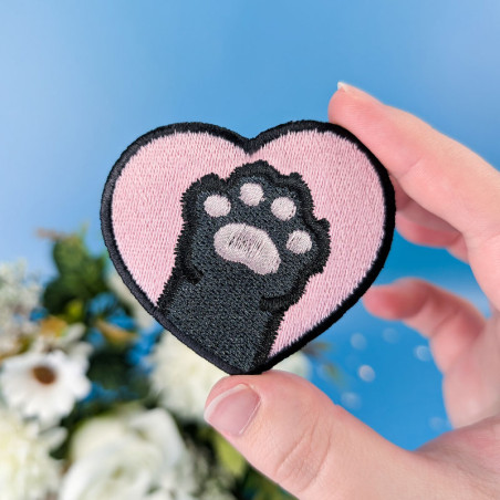 Patch brodé thermocollant personnalisable – CAT 🐱🧶