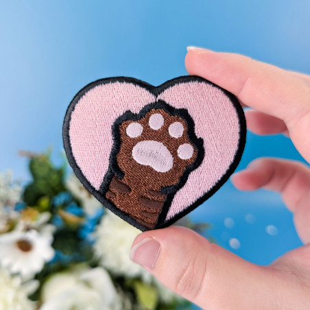 Patch brodé thermocollant personnalisable – CAT 🐱🧶