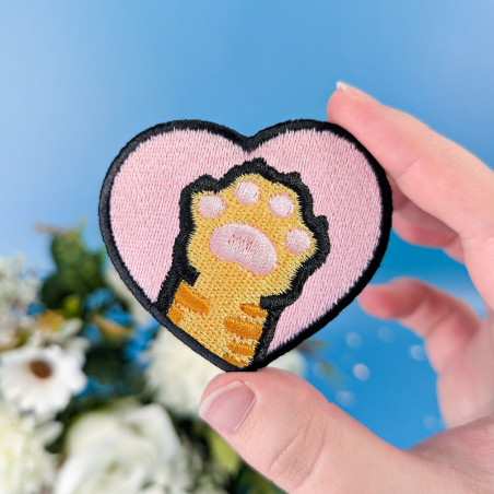 Patch brodé thermocollant personnalisable – CAT 🐱🧶