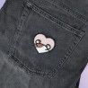 Patch brodé thermocollant personnalisable – HAMSTER 🐹🍎