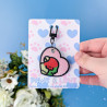 Porte-clés brodé personnalisable – BIRD 🐦💗