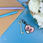 Porte-clés brodé personnalisable – BUNNY 🐰🥕 Porte-clés brodé personnalisable – BUNNY 🐰🥕