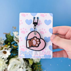 Porte-clés brodé personnalisable – CAT 🐱🧶