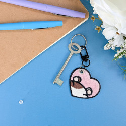 Porte-clés brodé personnalisable – HAMSTER 🐹🍎