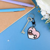 Porte-clés brodé personnalisable – HAMSTER 🐹🍎