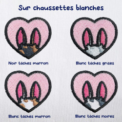 Chaussettes brodées personnalisables - BUNNY - Taille unique (39/41) 🐰🥕