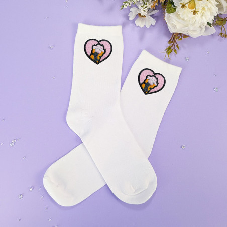 Chaussettes brodées personnalisables - CAT - Taille unique (39/41) 🐱🧶