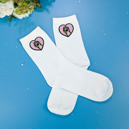 Chaussettes brodées personnalisables - DOG - Taille unique (39/41) 🐶🦴