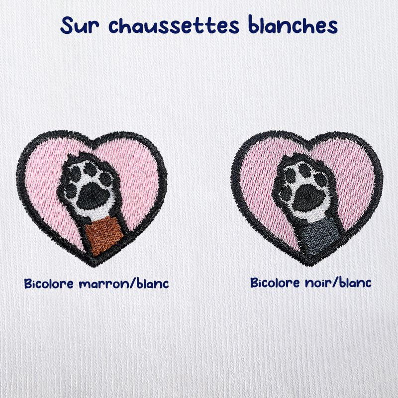 Chaussettes brodées personnalisables - DOG - Taille unique (39/41) 🐶🦴