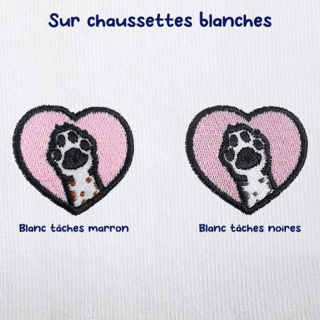 Chaussettes brodées personnalisables - DOG - Taille unique (39/41) 🐶🦴