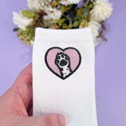 Chaussettes brodées personnalisables - DOG - Taille unique (39/41) 🐶🦴