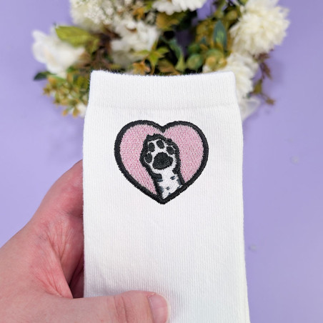 Chaussettes brodées personnalisables - DOG - Taille unique (39/41) 🐶🦴